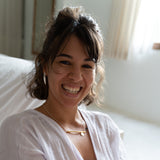 Handmade Asymmetrical geometric balance silver Drop necklace gift ideas for women - MeganCollinsJewellery