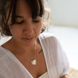 Hammered texture domed 100% recycled sterling silver handmade necklace MeganCollinsJewellery