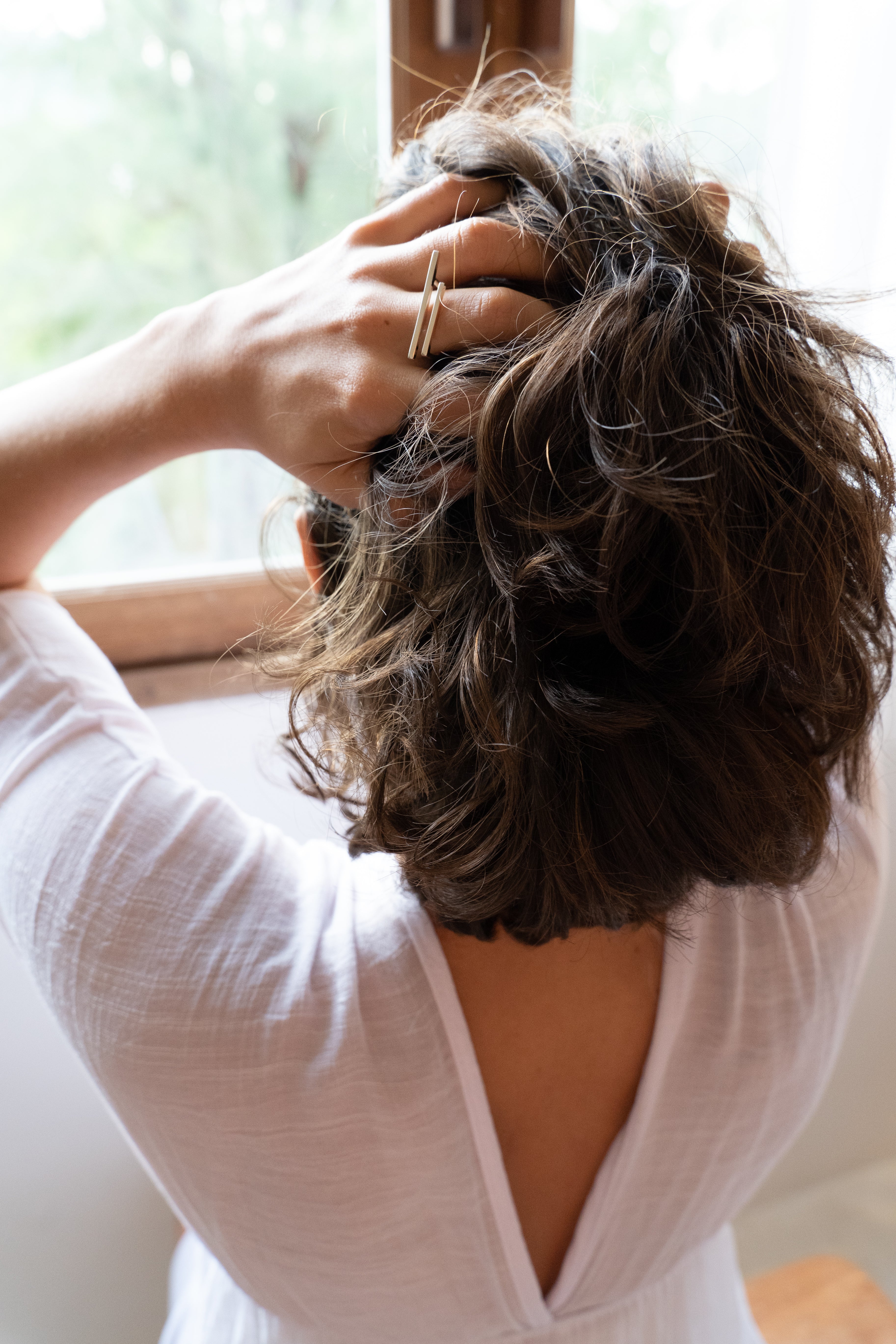 Double line geometric architectural ring MeganCollinsJewellery