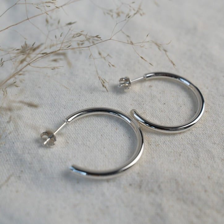 The Sara hoops by MeganCollinsJewellery, inspired by the symbolism of the circle which has represented eternity since ancient times.