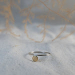 Handmade geometric silver drop ring gift ideas for women - MeganCollinsJewellery