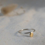 Handmade geometric silver drop ring gift ideas for women - MeganCollinsJewellery