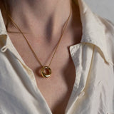 Introducing you to the bestseller, the Eloise necklace designed and created by MeganCollinsJewellery. Subtly combing Scandinavian geometric minimalism with a hint of the organic.