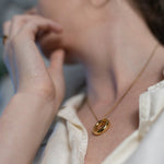 Introducing you to the bestseller, the Eloise necklace designed and created by MeganCollinsJewellery. Subtly combing Scandinavian geometric minimalism with a hint of the organic.