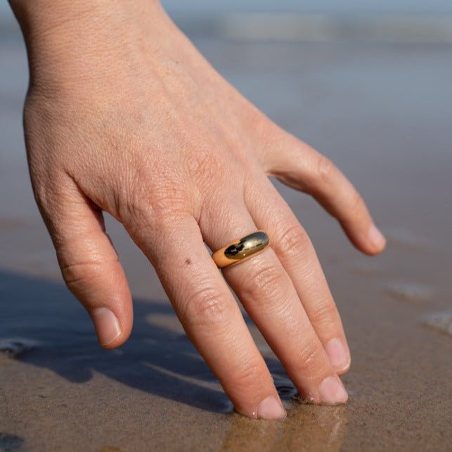 Unleash your inner strength with the Juliette ring by Megan Collins Jewellery, a chunky and empowering ring that embodies your bold femininity.