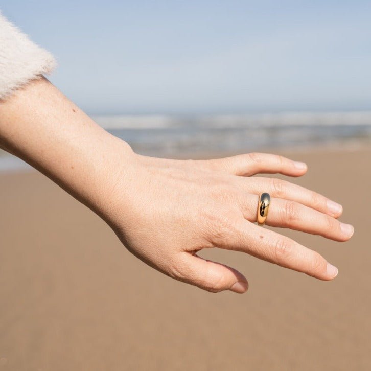 Unleash your inner strength with the Juliette ring by Megan Collins Jewellery, a chunky and empowering ring that embodies your bold femininity.