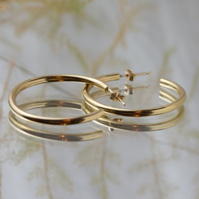 The Sara hoops by MeganCollinsJewellery, inspired by the symbolism of the circle which has represented eternity since ancient times.