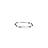Simple Recycled Sterling Silver stacking ring 1mm band by Megan Collins Jewellery