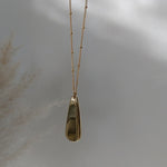 The Elegant Valerie necklace by Megan Collins Jewellery available in Gold vermeil and 100% recycled silver