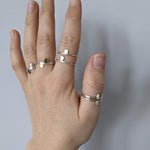Handmade geometric silver drop ring gift ideas for women - MeganCollinsJewellery