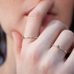 The gold dot ring by MeganCollinsJewellery signifies the light within us. Wear it as a reminder of your inner strength.
